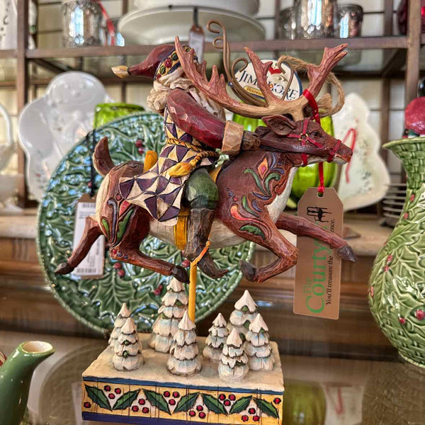 Santa on Reindeer - Jim Shore
