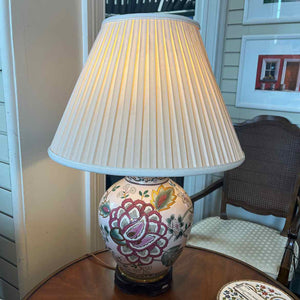 Floral Lamp With  "As Is" Shade