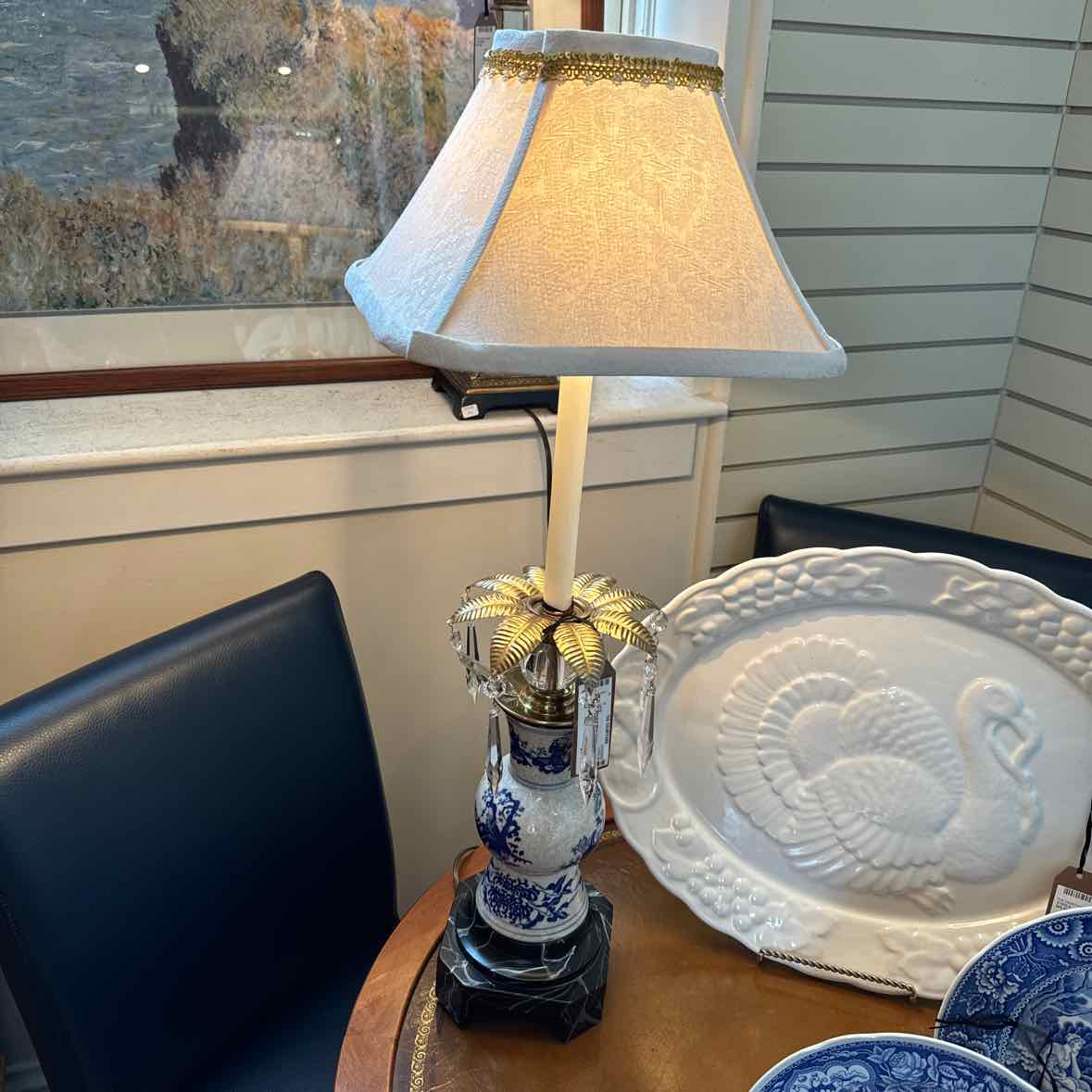 Blue And White Ceramic Lamp