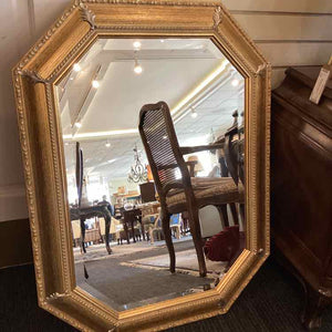 Gold Octagon Beveled Mirror