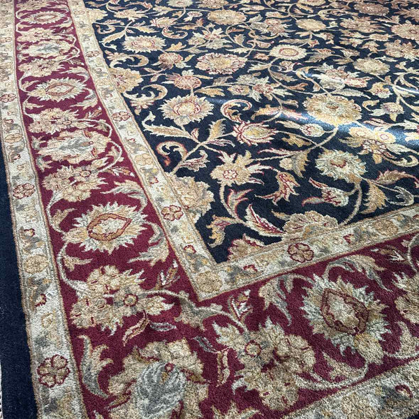 Black/Burgundy Oriental Rug