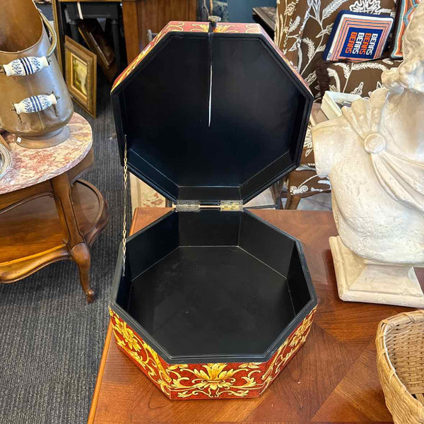 Red And Gold Octagonal Box
