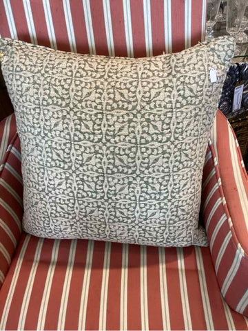 Green And Cream Pillow/Down