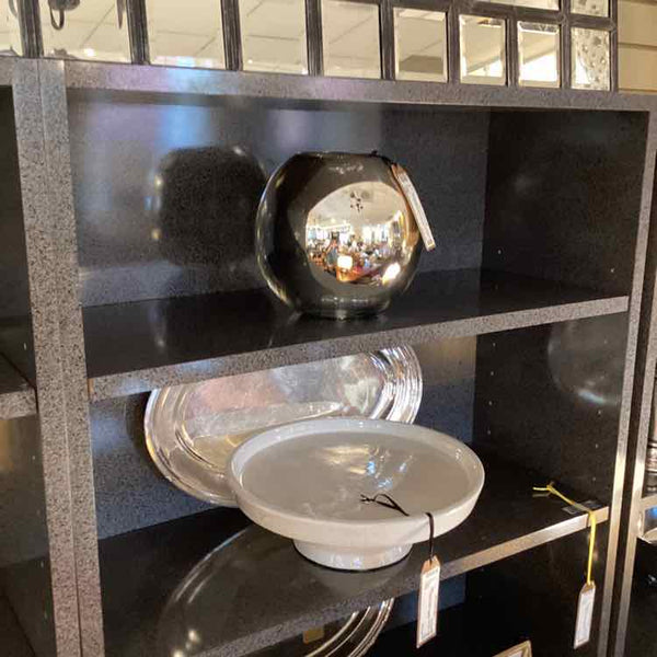 Gray Laminate Bookcase With Two Drawers