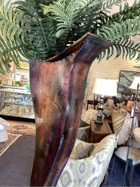 Tall Copper Acid Washed Art Piece