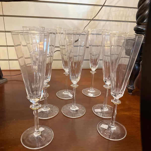 10 South Hampton Gold Champagne Glasses - Mikasa