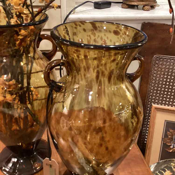 Tortoise Shell Blown Glass Vase