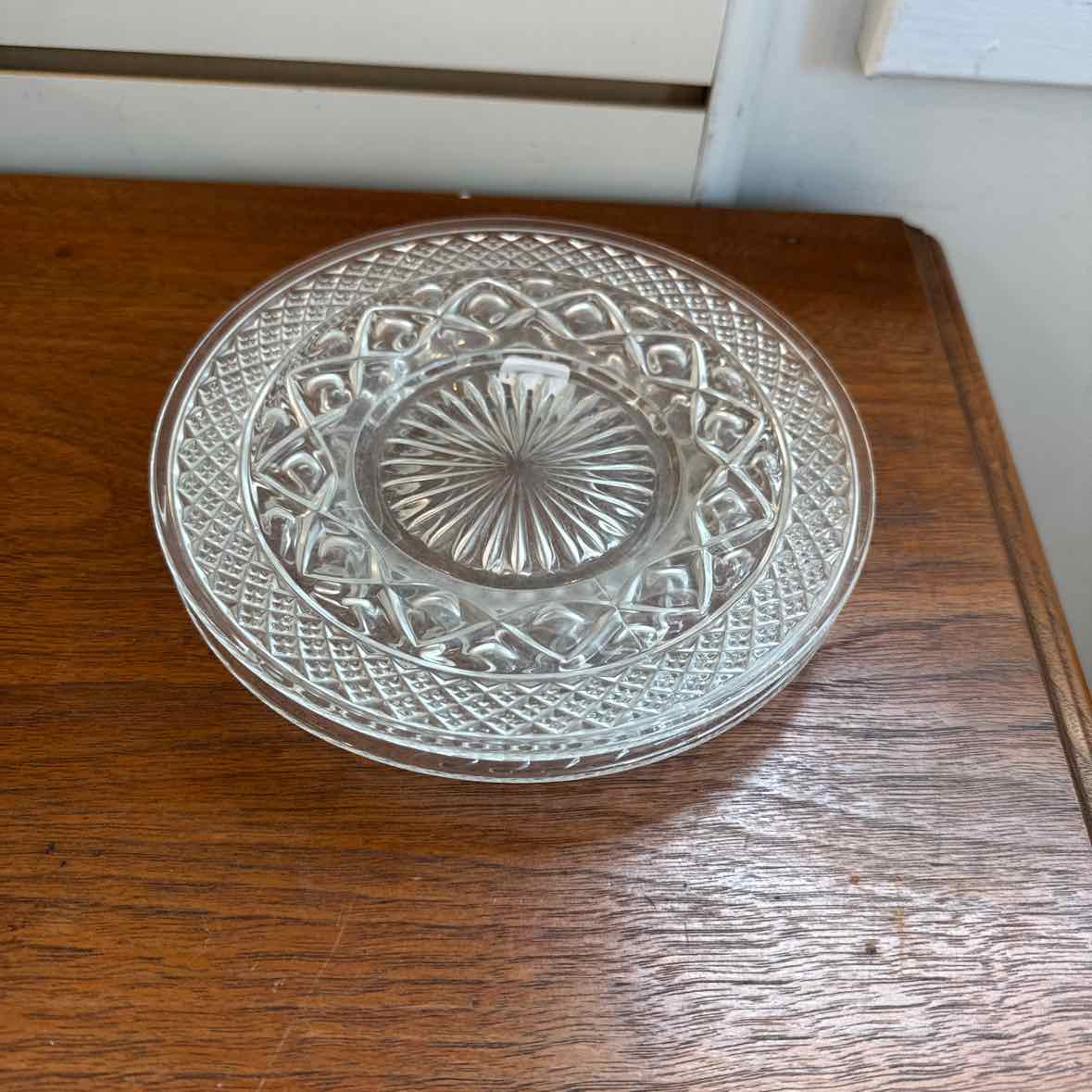 Pair of Imperial Cape Cod Pressed Glass Dishes