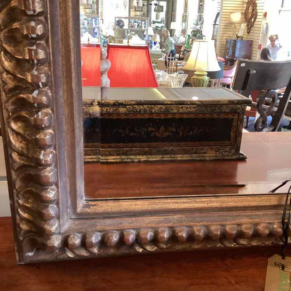 Beveled Mirror in Gold & Black Frame