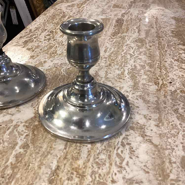 Pair Of Pewter Candlesticks