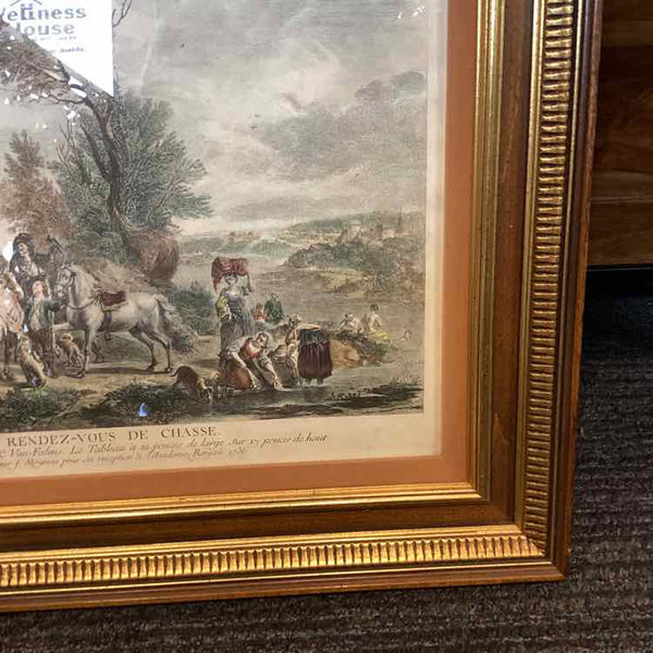 Gold Framed "Rendezvous- De Chasse" Print