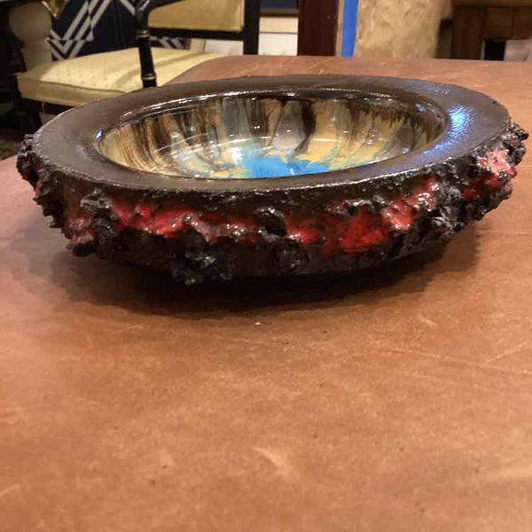 Flat Lava Ceramic Bowl