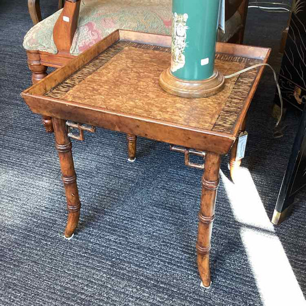 Faux Bamboo Side Table