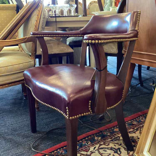 Cordovan Leather Captain's Chair