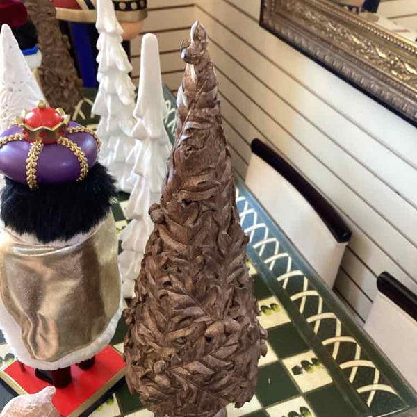 Acorn  And Leaf Wood Finish Tree