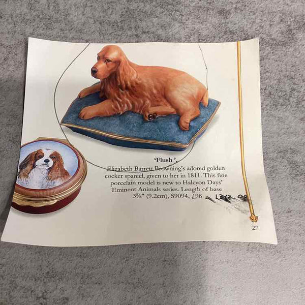 Halycon Days "Golden Cocker Spaniel" Figurine