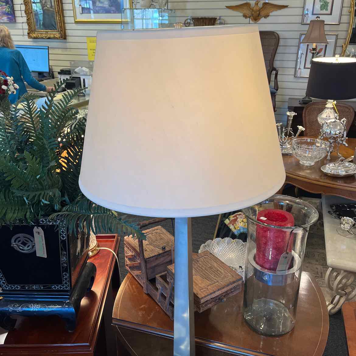 Silver Restoration Hardware Floor Lamp