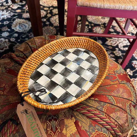 McKenzie-Childs Rattan Tray