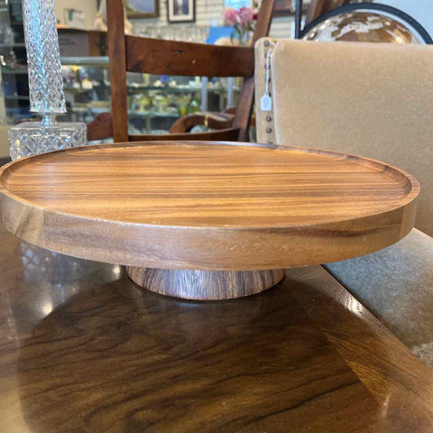 Wood Cake Plate