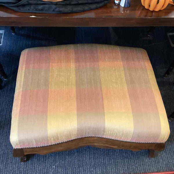 Plaid With Nailheads Ottoman