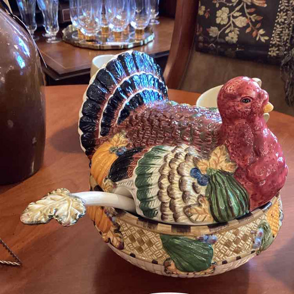 Turkey Soup Tureen w/Ladle