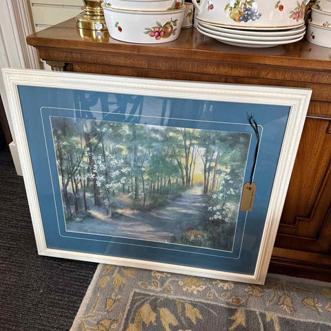 Framed "Dogwood Path" Print by Virginia Wood