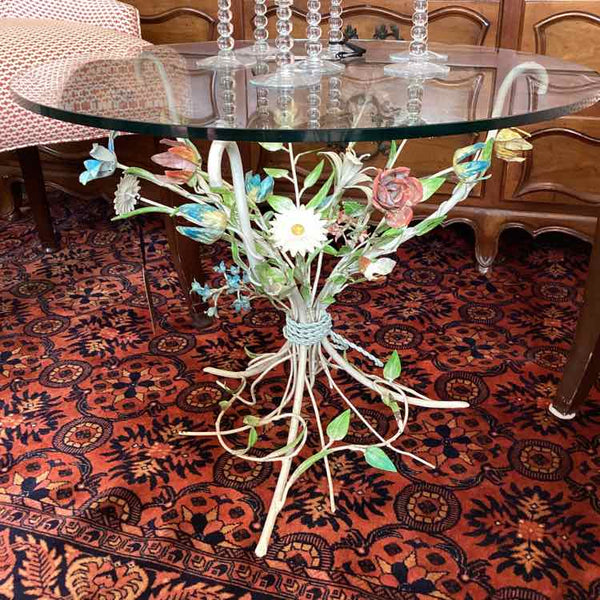 Vintage Italian Glass Top Coffee Table