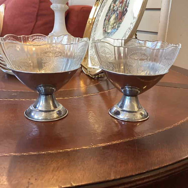 Pair of Depression Glass Sherbet Glasses