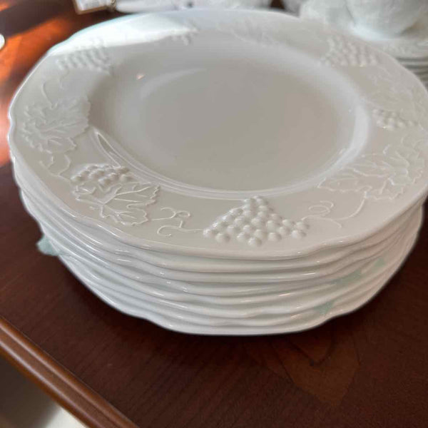 Eight Indiana/Colony Milk Glass Plates