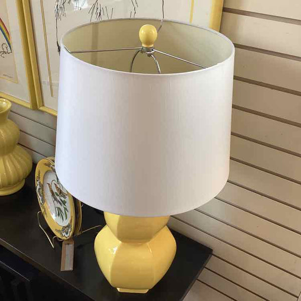 Pair Of Contemporary Yellow Ceramic Lamps