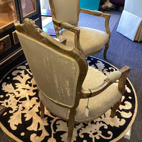 Carved Wood Bergere Arm Chair