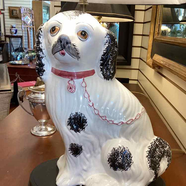 Ceramic Staffordshire Style Dog Lamp