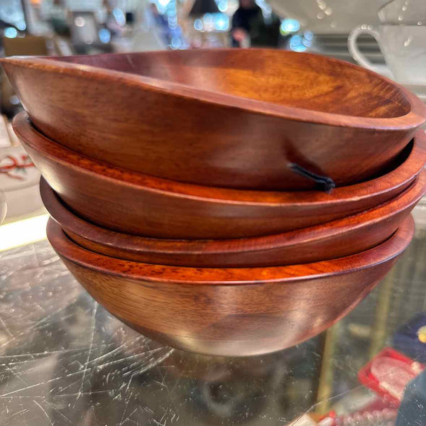 4 Wooden  Bowls