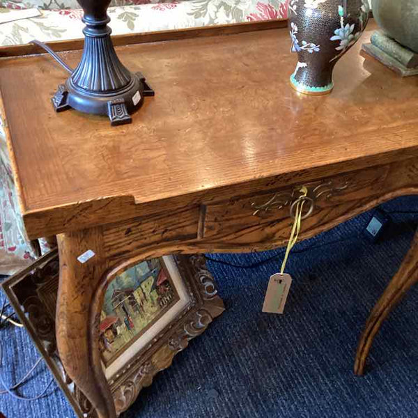 Baker French Burlwood Console Table