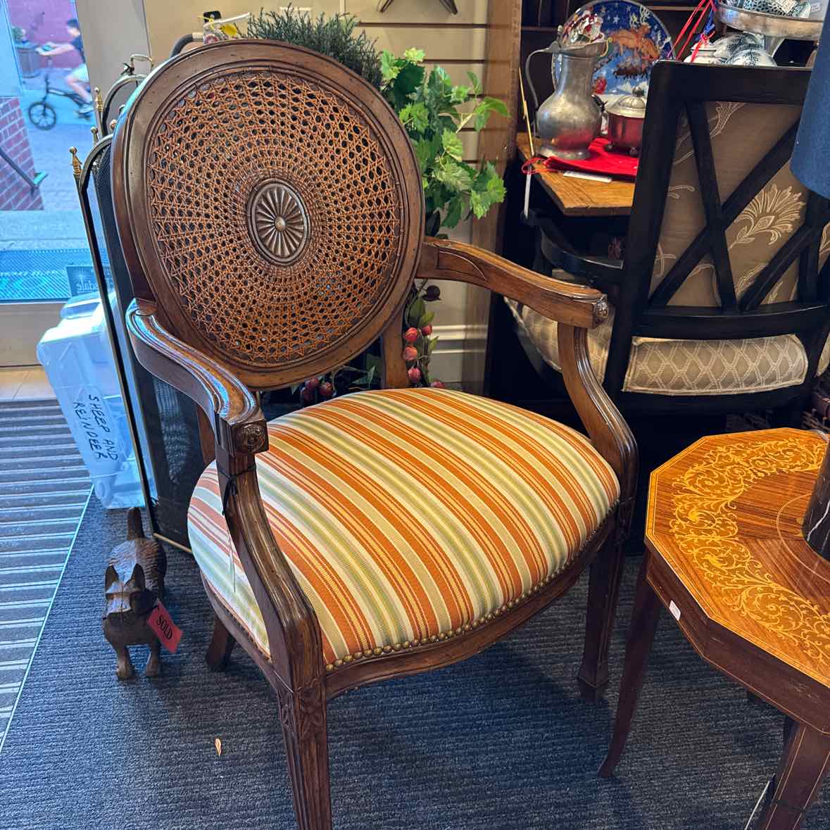 Caned Spider Back Chair