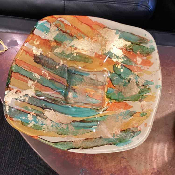 Multicolored Glass Bowl