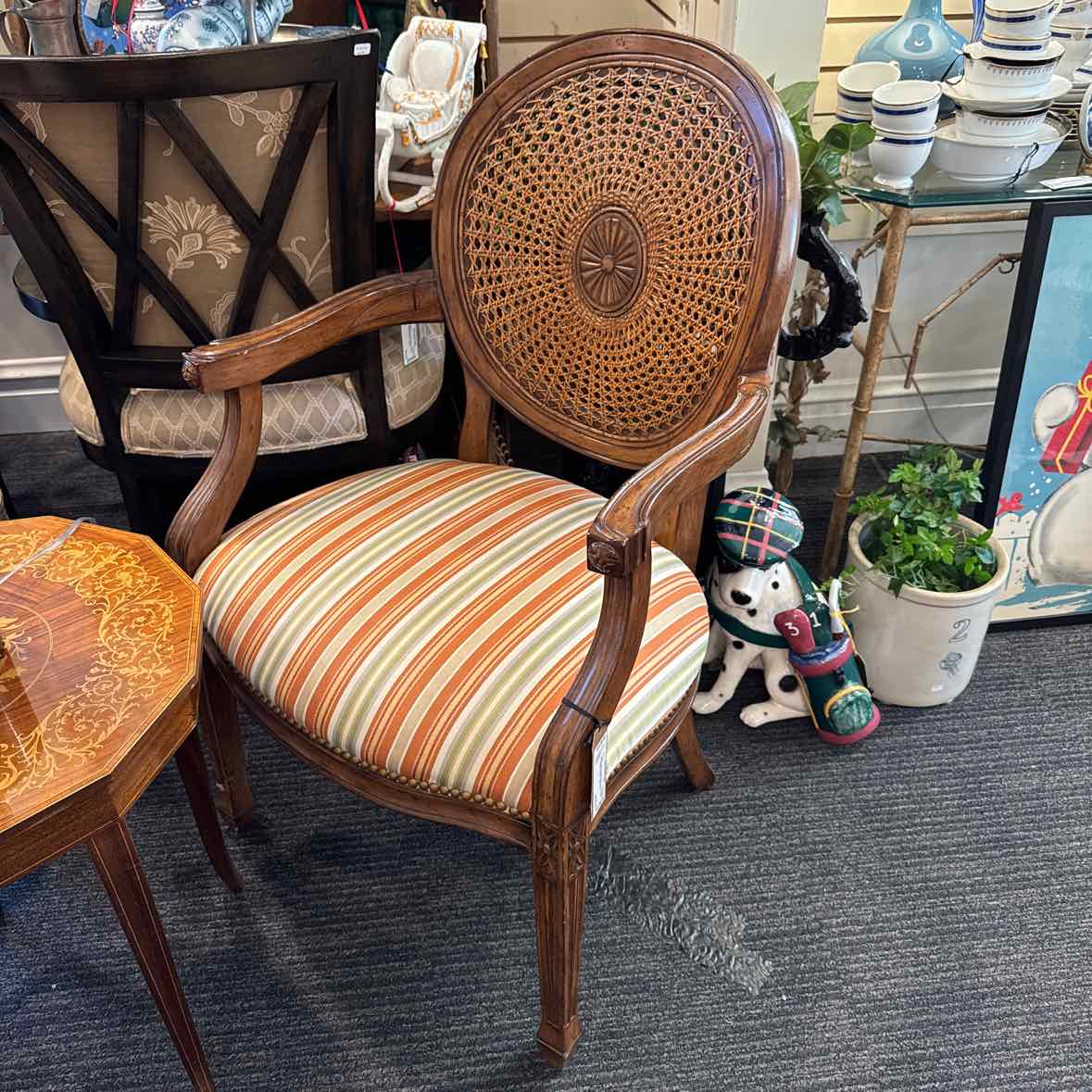 Caned Spider Back Chair