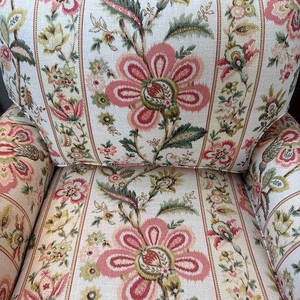 Ethan Allen Linen Blend Swivel Chair