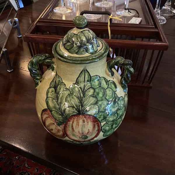 Hand Painted Ceramic Jar