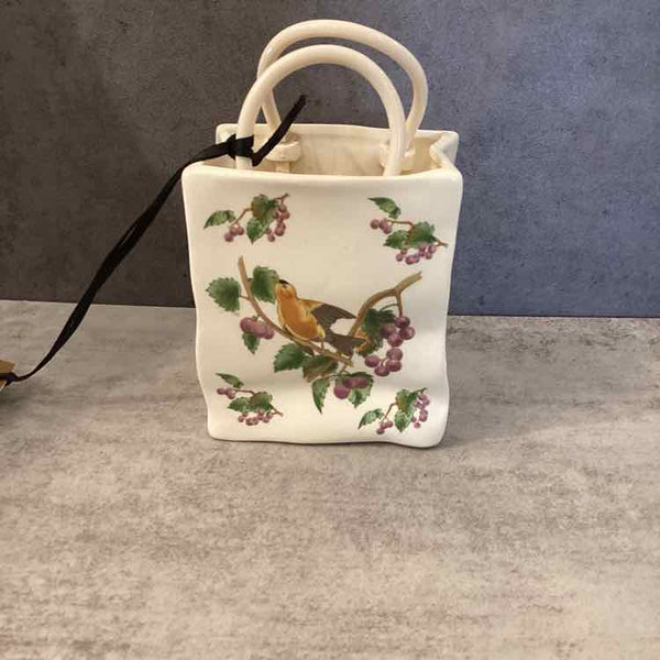 Fenton Ceramic Bird Bag Vase