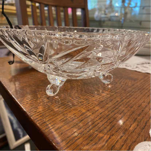 Footed Bowl Pressed Glass