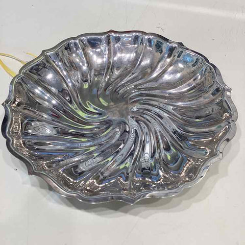 7" Silverplate Swirled Dish