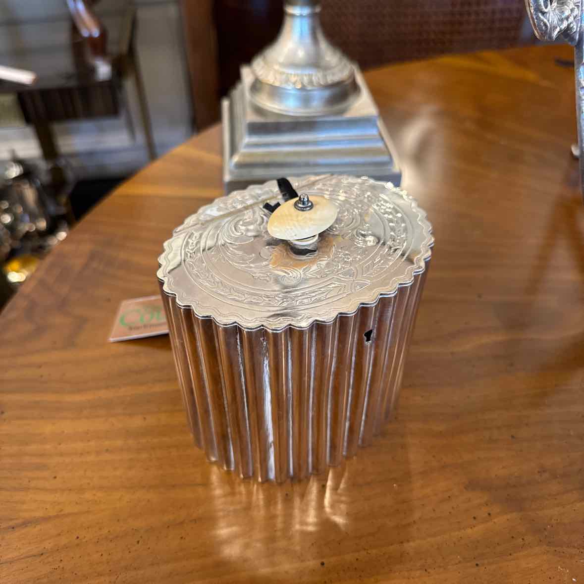 Silver Engraved Tea Caddy