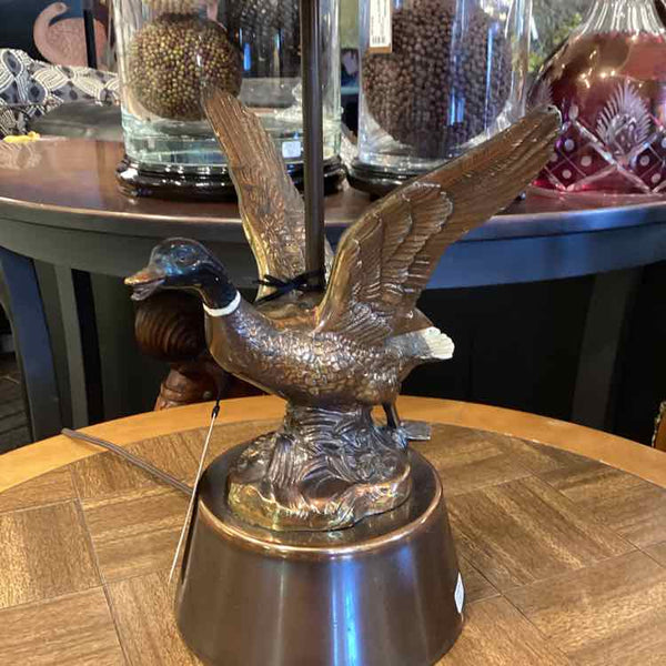 Vintage Brass Duck Lamp