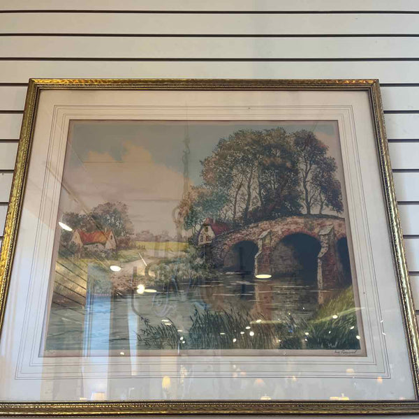 Country Scene Lithograph