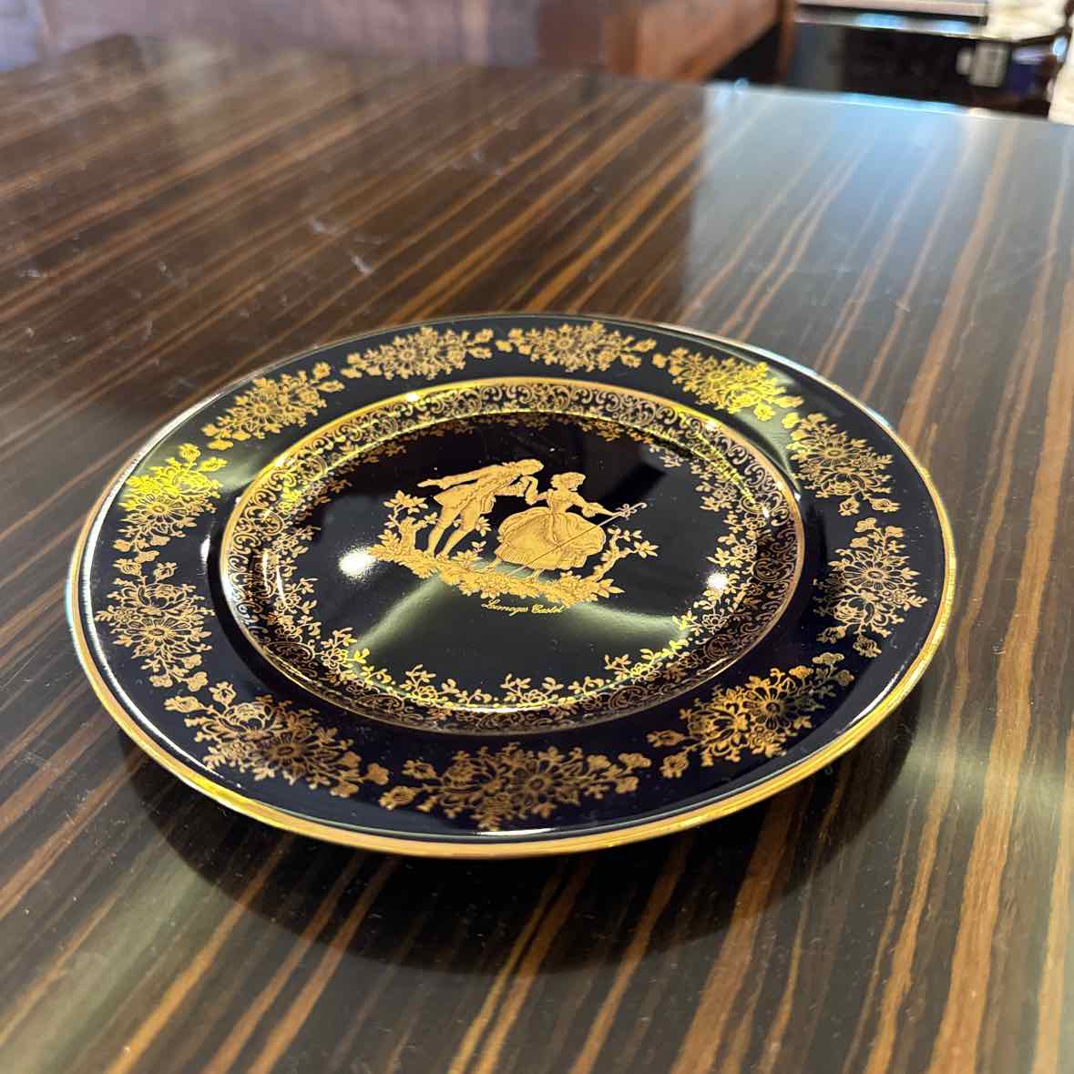Limoges Black & Gold Plate
