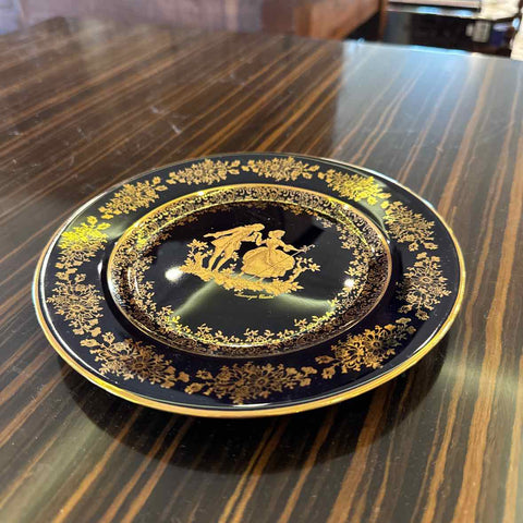 Limoges Black & Gold Plate