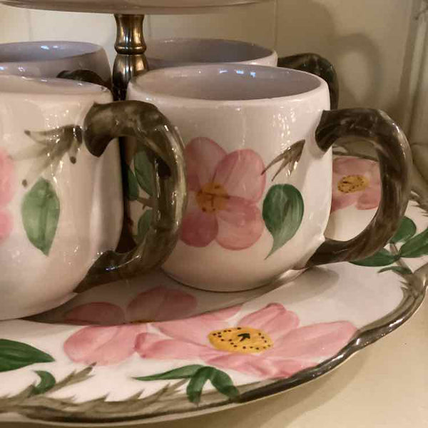 Seven Franciscan "Desert Rose"  Mugs
