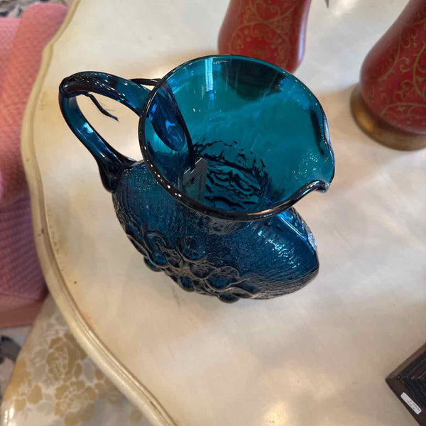 Blue Glass Pitcher