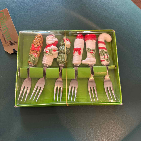 5 pc Holiday Appetizer Forks